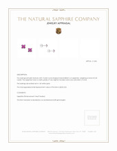 0.32 Ct.Tw. Pink Sapphire Studs Earrings, 14K White Gold Appraisal