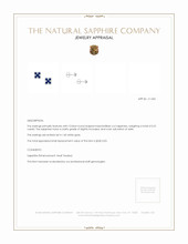 0.31 Ct.Tw. Blue Sapphire Studs Earrings, 14K White Gold Appraisal