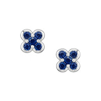 0.31 Ct.Tw. Sapphire 14K White Gold earring