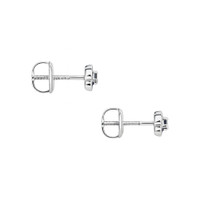 0.31 Ct.Tw. Blue Sapphire Studs Earrings, 14K White Gold Image