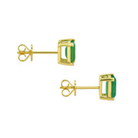 1.85 Ct.Tw. Emerald Studs Earrings, 14K Yellow Gold Image