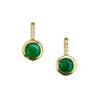 0.82 Ct.Tw. Emerald 14K Yellow Gold earring