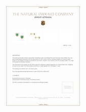 0.24 Ct.Tw. Emerald Natural Diamond Studs Earrings, 14K Yellow Gold Appraisal