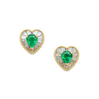 0.24 Ct.Tw. Emerald 14K Yellow Gold earring