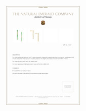 0.56 Ct.Tw. Emerald Drops Earrings, 14K Yellow Gold Appraisal