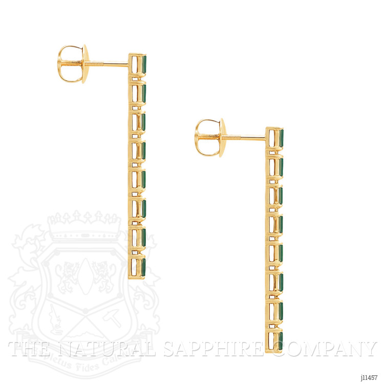 0.56 Ct.Tw. Emerald Drops Earrings, 14K Yellow Gold