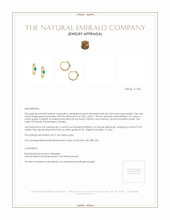 0.20 Ct.Tw. Emerald Natural Diamond Pave Earrings, 14K Yellow Gold Appraisal