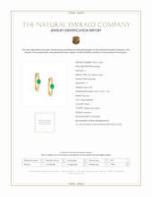0.20 Ct.Tw. Emerald Natural Diamond Pave Earrings, 14K Yellow Gold Scan Report