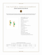 0.20 Ct.Tw.Total Carat Weight Emerald and Natural Diamond Pave Earrings, 14K Yellow Gold Scan Report
