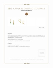 0.23 Ct.Tw.Total Carat Weight Emerald Bezel Earrings, 14K Yellow Gold Appraisal