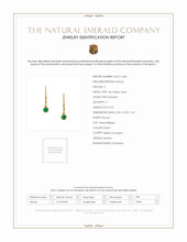 0.23 Ct.Tw. Emerald Bezel Earrings, 14K Yellow Gold Scan Report