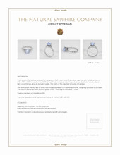 2.65 Ct. Blue Sapphire and Natural Diamond Pave Ring, Platinum 950 Appraisal