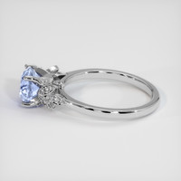 2.65 Ct. Blue Sapphire and Natural Diamond Pave Ring, Platinum 950 Image