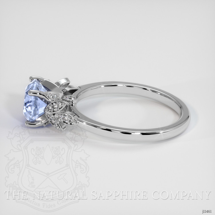 2.65 Ct. Blue Sapphire and Natural Diamond Pave Ring, Platinum 950