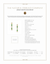 0.10 Ct.Tw.Total Carat Weight Emerald and Natural Diamond Hoops Earrings, 14K Yellow Gold Scan Report