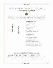 0.10 Ct.Tw.Total Carat Weight Emerald and Natural Diamond Hoops Earrings, 14K Yellow Gold Scan Report