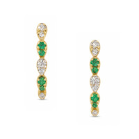 0.10 Ct.Tw. Emerald 14K Yellow Gold earring