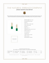 1.11 Ct.Tw.Total Carat Weight Emerald and Natural Diamond Accent Stones Earrings, 14K Yellow Gold Scan Report