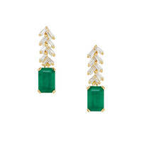 1.11 Ct.Tw. Emerald 14K Yellow Gold earring