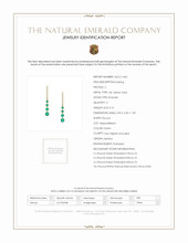 0.16 Ct.Tw.Total Carat Weight Emerald and Natural Diamond Pave Earrings, 14K Yellow Gold Scan Report