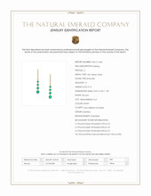 0.16 Ct.Tw.Total Carat Weight Emerald and Natural Diamond Pave Earrings, 14K Yellow Gold Scan Report