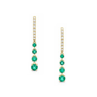 0.16 Ct.Tw. Emerald 14K Yellow Gold earring