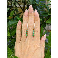 0.30 Ct.Tw. Emerald Emerald Pave Earrings, 14K Yellow Gold Life Style