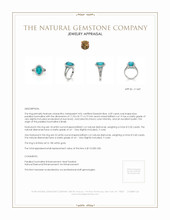 4.09 Ct. Blue Paraiba Tourmaline and Natural Diamond Pave Ring, 18K White Gold Appraisal
