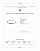 6.04 Ct.Tw.Total Carat Weight Pink Sapphire and Natural Diamond Pave Bracelet, 18K White Gold Scan Report