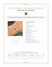0.30 Ct.Tw.Total Carat Weight Emerald and Natural Diamond Accent Stones Bracelet, 14K Yellow Gold Scan Report