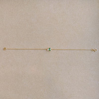 0.45 Ct.Tw. Emerald Accent Stones Bracelet, 14K Yellow Gold Image