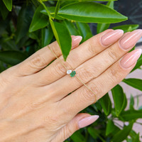 0.45 Ct.Tw. Emerald Accent Stones Bracelet, 14K Yellow Gold Life Style