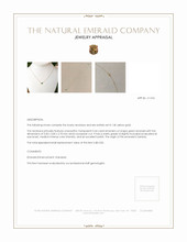 0.48 Ct. Emerald Accent Stones Necklace, 14K Yellow Gold Appraisal