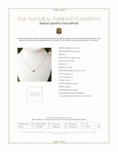 0.48 Ct. Emerald Accent Stones Necklace, 14K Yellow Gold Scan Report