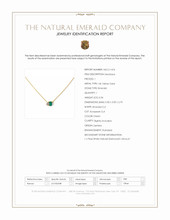 0.48 Ct. Emerald and Natural Diamond Accent Stones Necklace, 14K Yellow Gold Scan Report