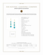 2.30 Ct.Tw. Turquoise Turquoise Bezel Earrings, 14K Yellow Gold Scan Report