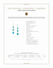 2.30 Ct.Tw.Total Carat Weight Blue Turquoise and Turquoise Turquoise Bezel Earrings, 14K Yellow Gold Scan Report