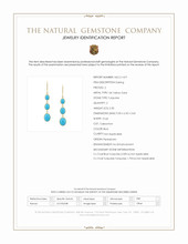 2.30 Ct.Tw.Total Carat Weight Blue Turquoise and Turquoise Turquoise Bezel Earrings, 14K Yellow Gold Scan Report