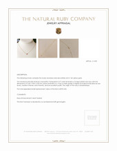 0.51 Ct. Ruby Accent Stones Necklace, 14K Yellow Gold Appraisal