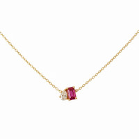 0.37 Ct. Ruby 14K Yellow Gold necklace