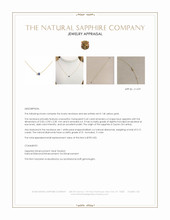 0.42 Ct. Blue Sapphire and Natural Diamond Accent Stones Necklace, 14K Yellow Gold Appraisal