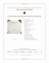0.42 Ct. Blue Sapphire and Natural Diamond Accent Stones Necklace, 14K Yellow Gold Scan Report