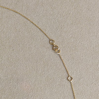 0.42 Ct. Blue Sapphire and Natural Diamond Accent Stones Necklace, 14K Yellow Gold Image