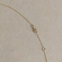 0.42 Ct. Blue Sapphire and Natural Diamond Accent Stones Necklace, 14K Yellow Gold Image