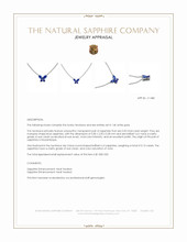 0.35 Ct. Blue Sapphire Multi Stone Necklace, 14K White Gold Appraisal