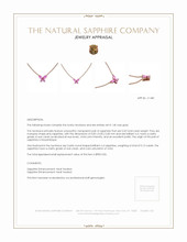 0.35 Ct. Pink Sapphire Multi Stone Necklace, 14K Rose Gold Appraisal