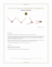 0.35 Ct. Pink Sapphire Multi Stone Necklace, 14K Rose Gold Appraisal