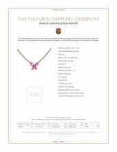 0.35 Ct. Pink Sapphire Multi Stone Necklace, 14K Rose Gold Scan Report
