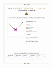 0.35 Ct. Pink Sapphire Multi Stone Necklace, 14K Rose Gold Scan Report