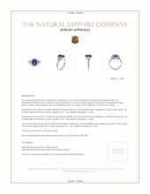 2.32 Ct. Blue Sapphire and Natural Diamond Pave Ring, 18K White Gold Appraisal